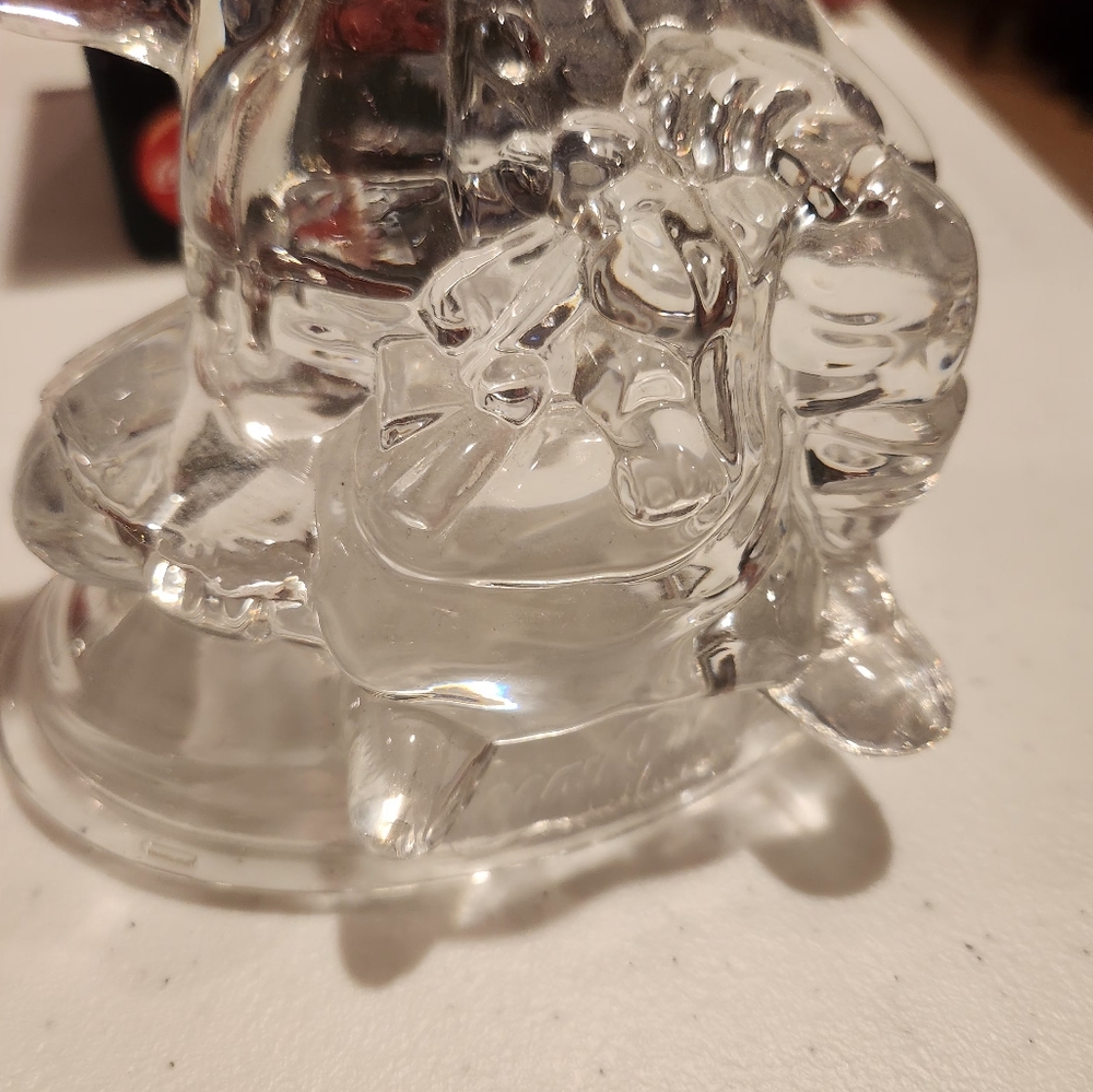 Coke-Cola Clear Glass Santa Claus Figurine - Picture 3 of 11